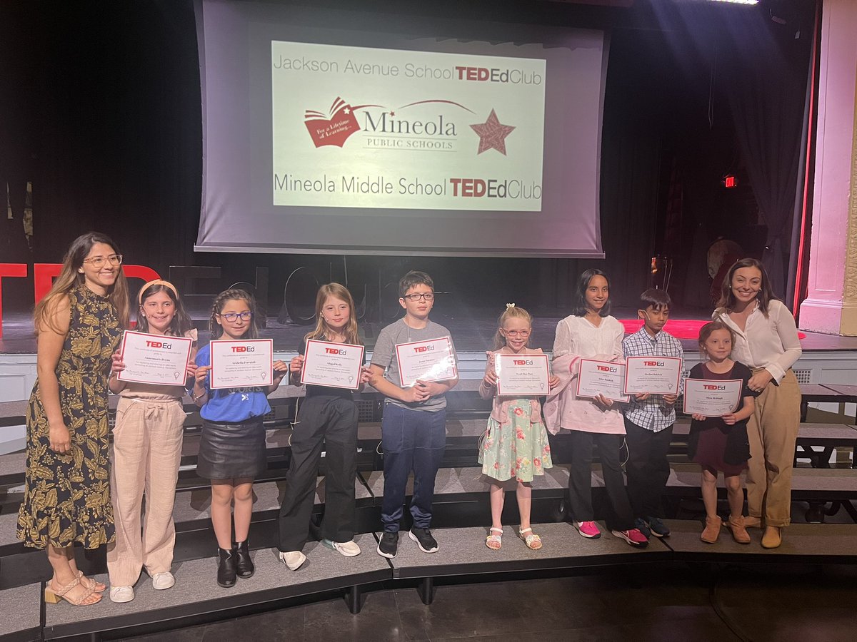 What a special Ted Ed celebration! Congrats @Jackson_Ave and @MineolaMS !! @MineolaUFSD