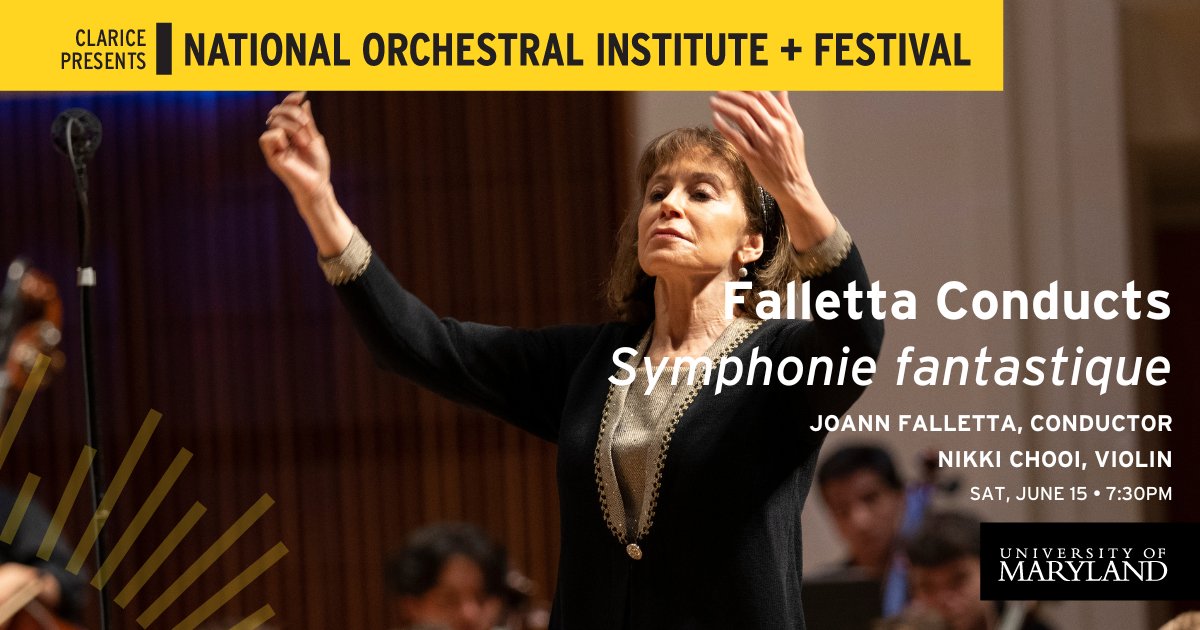 Beloved conductor JoAnn Falletta leads the NOI+F in a Romantic era program featuring Berlioz's Symphonie Fantastique, a cinematic and dramatic first major symphony inspired by a heartbroken lover's opium trip. Tickets are on sale now→ go.umd.edu/noifalletta24