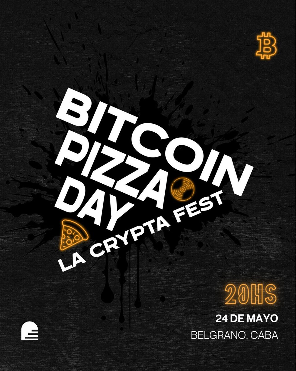 🟠 Se viene otro GRAN EVENTO en La Crypta: el viernes 24 de mayo, desde las 20hs, nos encontramos para festejar el BITCOIN PIZZA DAY 🍕 Podés venir con amigos pero si no conocés a nadie, ¡animate a sumarte igualmente! Es un momento ideal para disfrutar, aprender sobre #Bitcoin,…