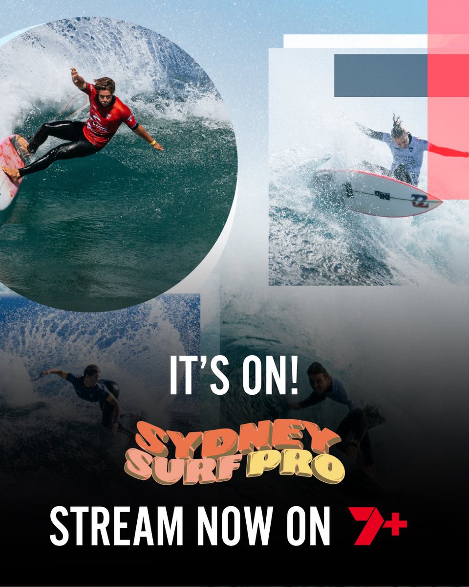 You DO NOT want to miss this 🌊

We are getting set for a HUGE Finals Day from the Sydney Surf Pro 🔥

Streaming LIVE &amp; FREE on <a href="/7plus/">7plus</a> from 8am AEST 👉 7plus.link/surfing
