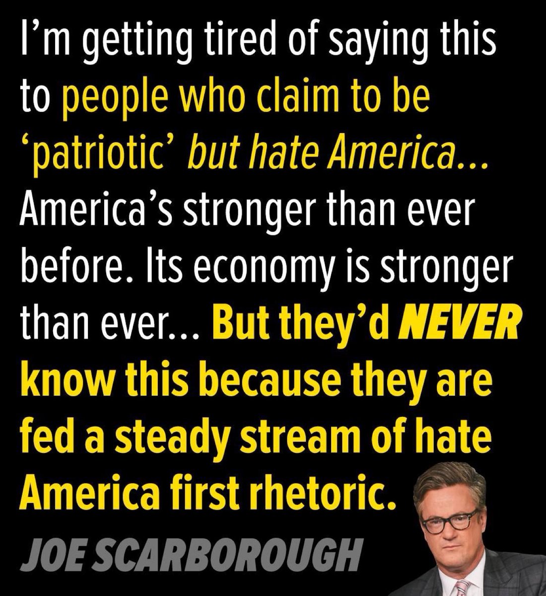 Who agrees with Joe Scarborough?