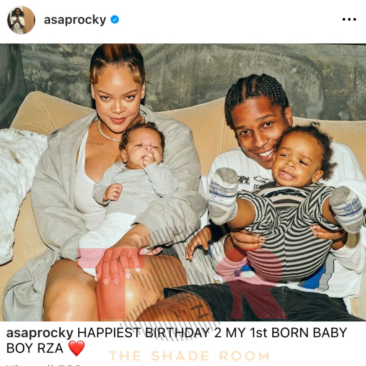 Mayers boys! A$AP Rocky shares some pictures of his boys and RiRi as RZA recently celebrates his birthday. ❤️ ✍🏾#TSRStaffAS