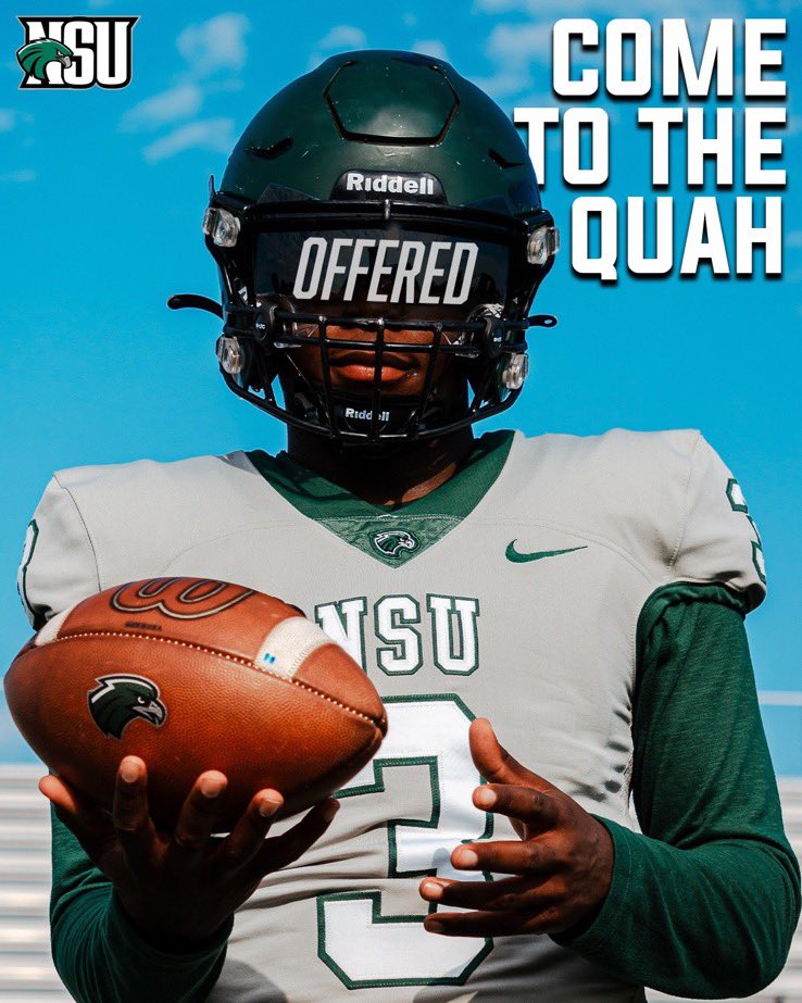 After a great conversation with @CoachChev6 and @chev06_ I’m blessed to have received an offer from @NSU_Football @Bgrady21 @coach_love2020 @rudy_rangel41 @DC_COACH_ADKING