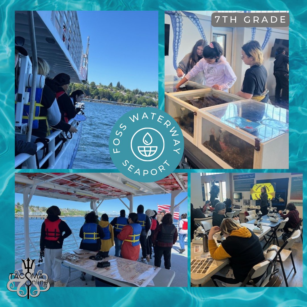 Our 7th graders got to engage in a field trip at Foss Waterway Seaport! Our students enjoy #learningfromhome but also having special opportunities like these. 🔬 #MondayMemories #Tacoma #onlinelearning #TacomaOnline