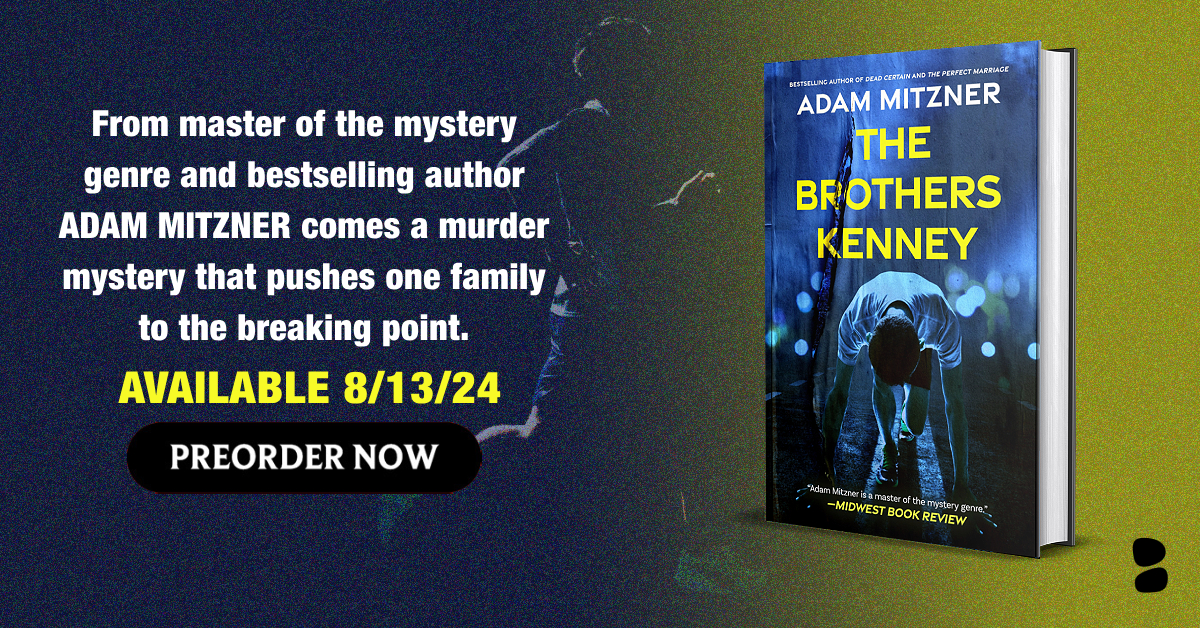Sean Kenney used to be on top of the world... Today's #BlackstoneShowcase will have fans of bestselling author @adam_mitzner sprinting to preorder!🏃🏼‍♀️Both a family saga & a thrilling mystery, mark your calendars for the 8/13 release of #THEBROTHERSKENNEY! blackstonepublishing.com/products/book-…
