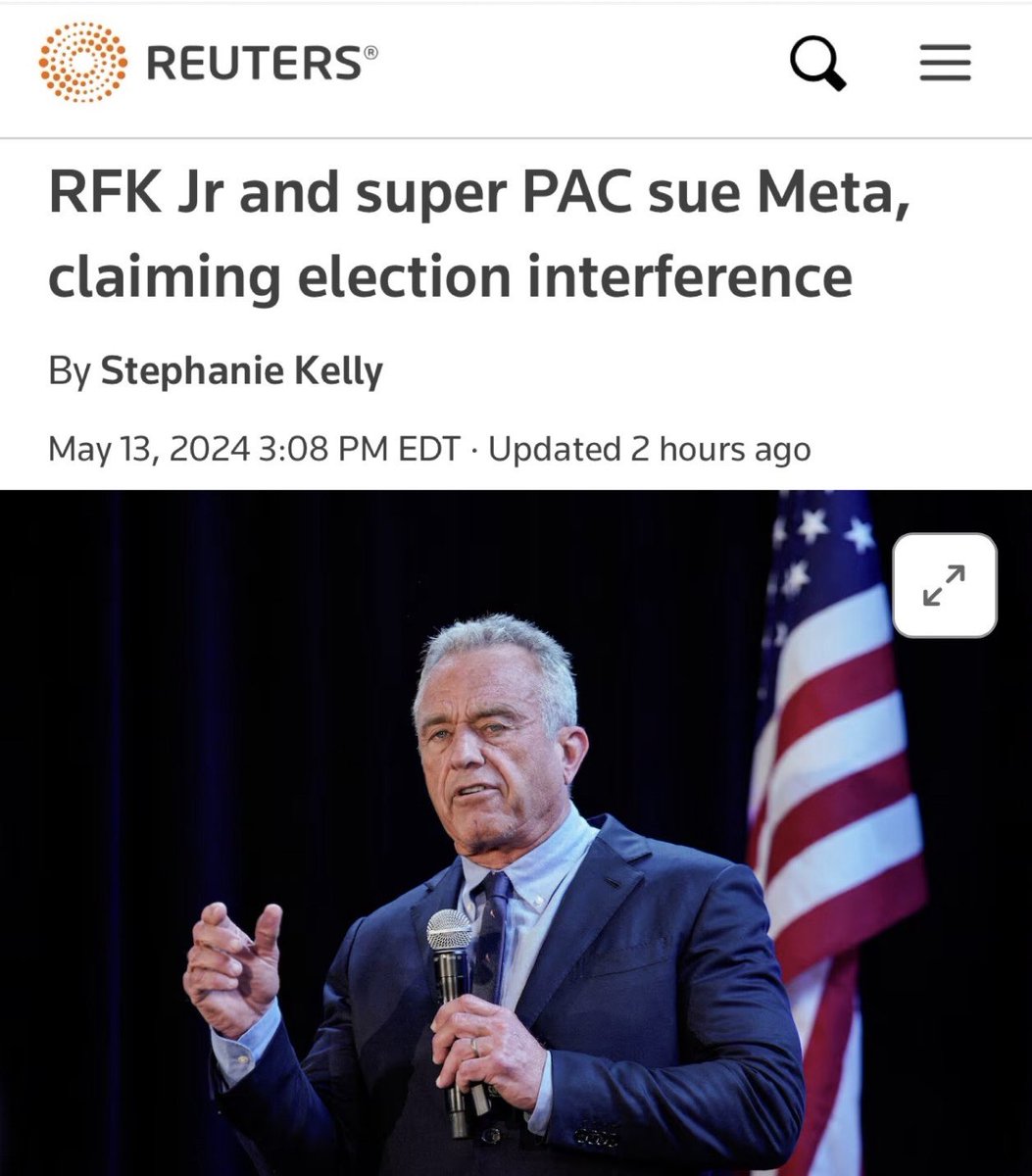 RFK Jr. and super PAC American Values 2024 officially file lawsuit against Meta for censoring ‘Who is Bobby Kennedy?’ documentary The lawsuit states: “Defendants seem to believe that they can with legal impunity issue threats to their users and deploy their vast power of