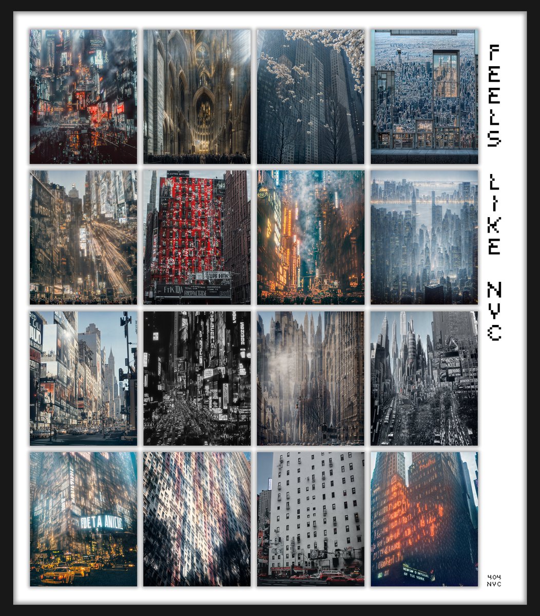 Each FLNYC artwork serves as a window into the vibrant yet paradoxical soul of the city. Skyscrapers soar amidst fragmented cityscapes, while bustling streets teem with ghostly figures and surreal anomalies.