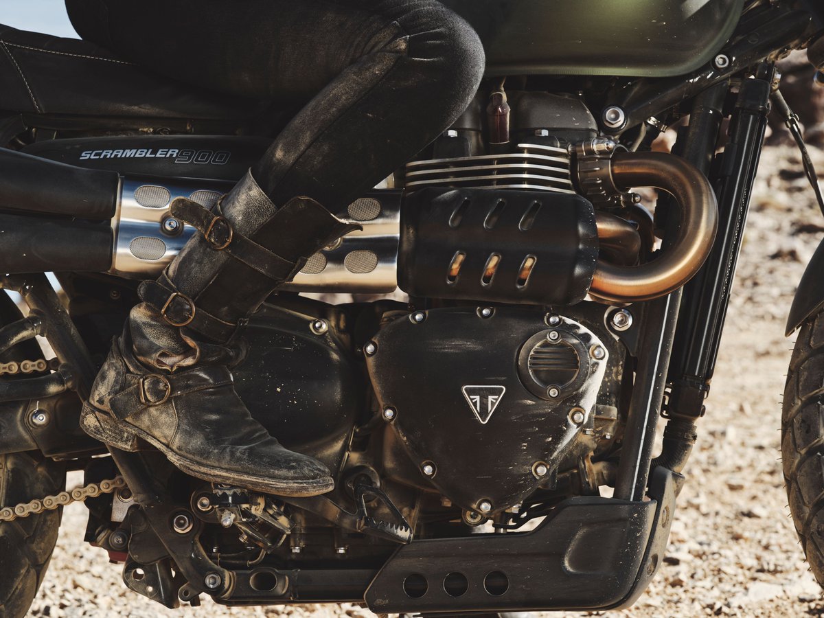 Embrace the spirit of freedom with the Scrambler 900. Ready for whatever comes your way, this is a bike you can count on.   

#TriumphMotorcycles #Scrambler900 #modernclassic