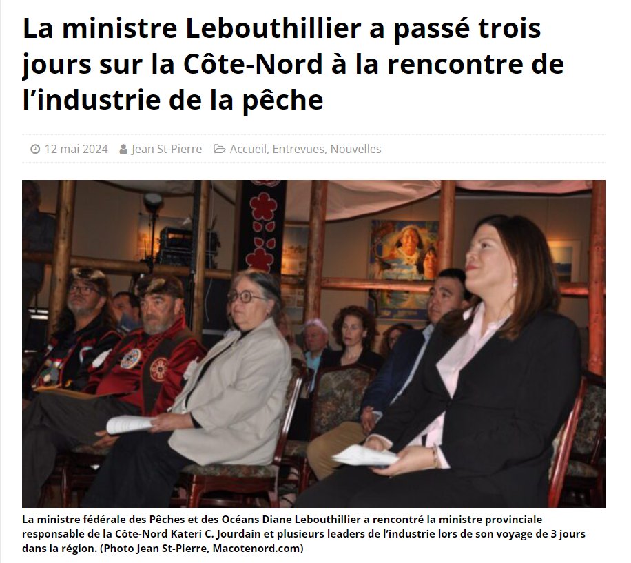 Throwback on a memorable tour of Quebec's North Shore! Important meetings, long-awaited announcements in the fisheries sector and breathtaking scenery. 🌊⛰️ #CôteNord #Fisheries macotenord.com/la-ministre-le…