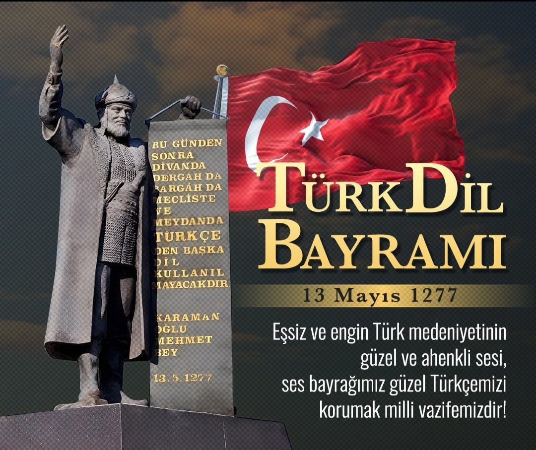 Kutlu olsun anamızın ak sütü gibi helal temiz TÜRKÇE'miz.Anadolu erenleri Türklüğü ve Türkçeyi yaydı. Ağ gibi sardılar Anadolu'yu. 1932’de Türk Dil Kurumu’nu kurarak Dil Devrimi'ne verdiği önemi gösteren Büyük Önderimiz Gazi Mustafa Kemal Atatürk harf devrimi yaptı.Minnetle.