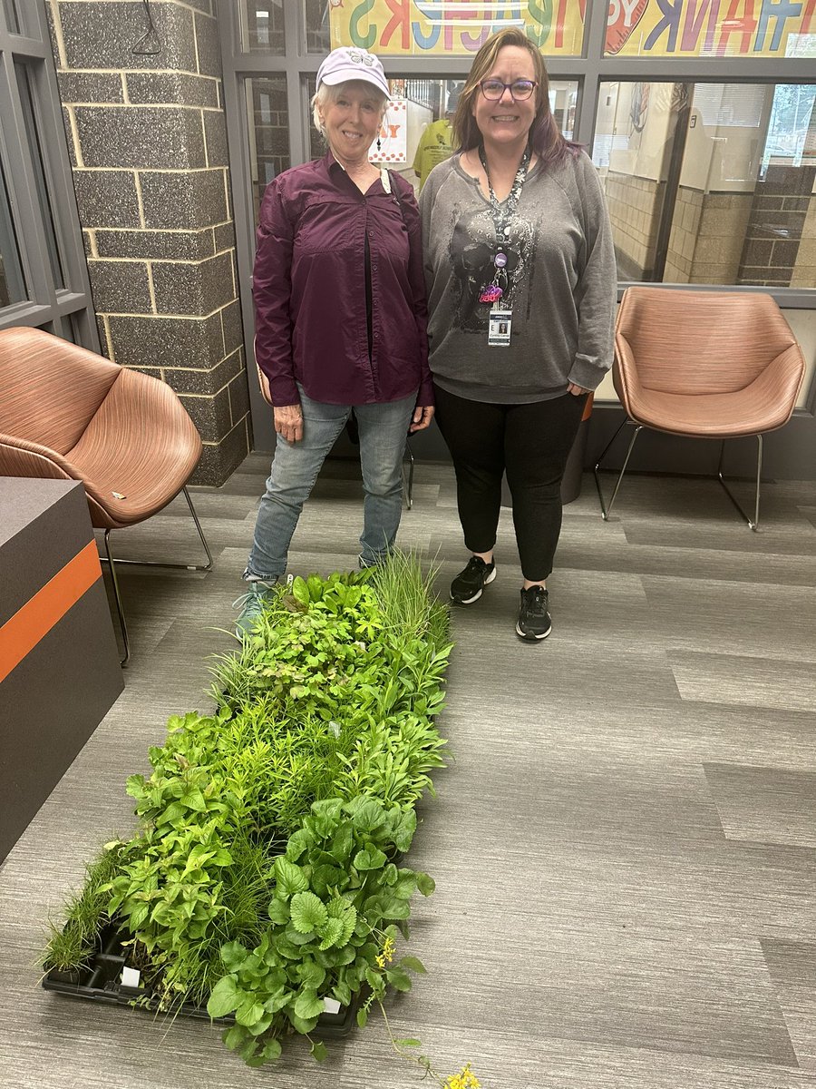 Thank you to Nancy with Milkweed Matters, she dropped off more plant donations today for our KSTM Courtyard!!! #KSTMproud #OPSProud We are so excited to add to our Courtyard!!!