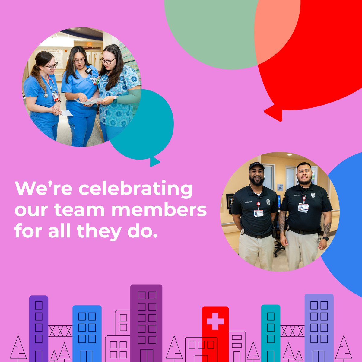Join the celebration this #NationalHospitalWeek! Here's to our phenomenal team members and their unwavering commitment and compassion. We thank them for everything they do to make life better for children! ❤️ #IncredibleTogether #NationalHospitalWeek