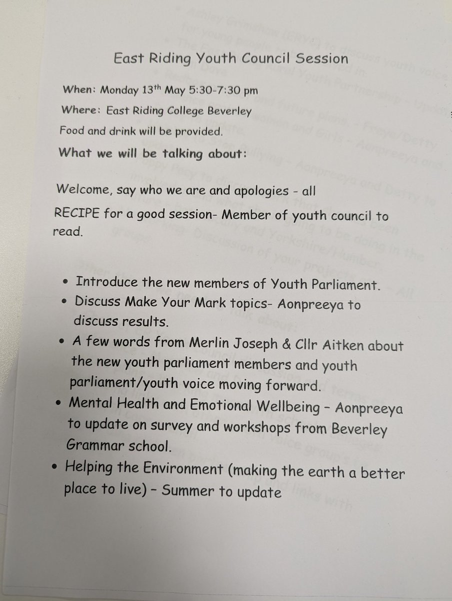 Absolutely brilliant Youth council meeting this evening, with the best turnout yet. It was so inspiring to hear so many bright, passionate and energetic young people who want to make a difference #youthcouncil #youthvoice #youthempowerment #EastRiding