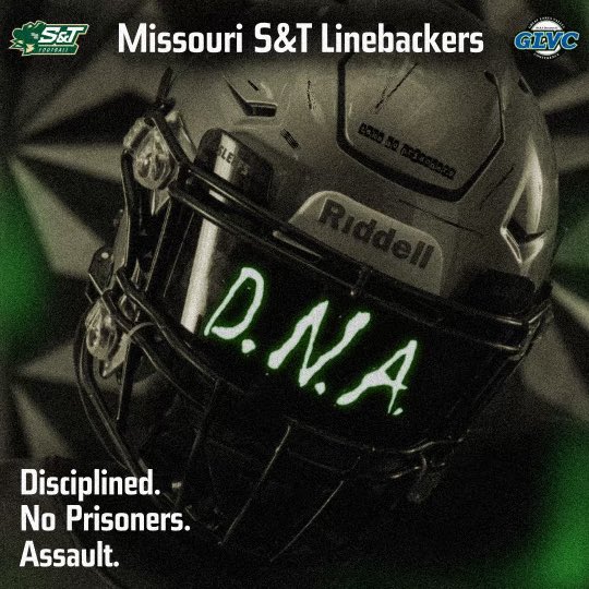 💥⛏️ Missouri S&T Linebackers ⛏️💥 Disciplined - Total focus and effort towards the completion of your assignment No Prisoners - Relentless pursuit of the common team goal. SET THE TEMP Assault - Dominate opponents with controlling the mental and physical aspects of the game