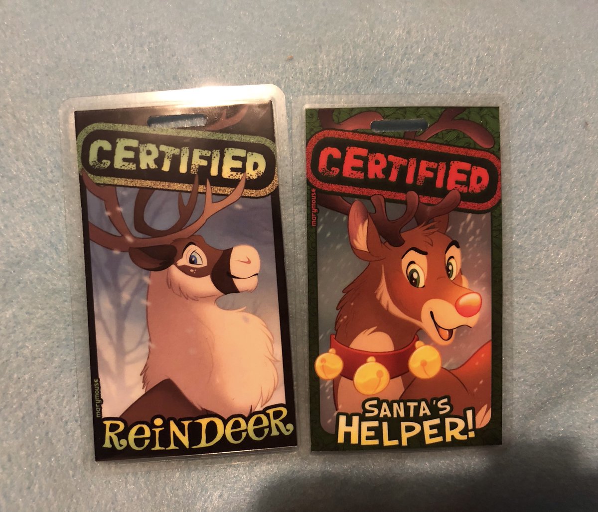 I have wanted these badges since I first created Sleigh! I am also making my duct tape dummy this month, I still can’t believe I’m getting a fursuit. Can’t wait to be a cute  reindeer! 🦌🛷