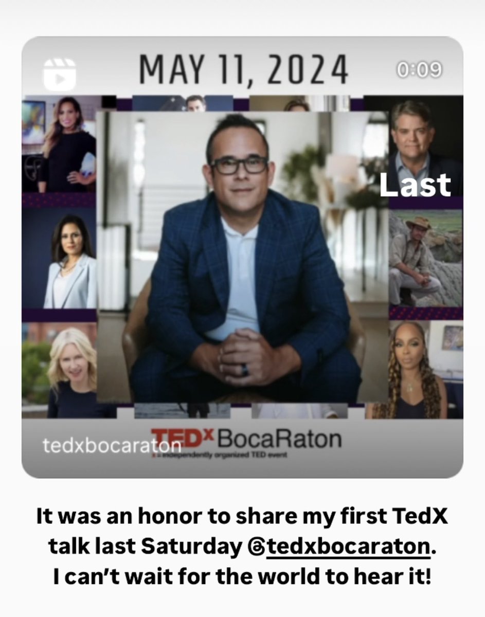 It was an honor to share my first TEDx talk <a href="/TEDxBocaRaton/">TEDxBocaRaton</a> last Saturday. I can’t wait for the world to hear it!