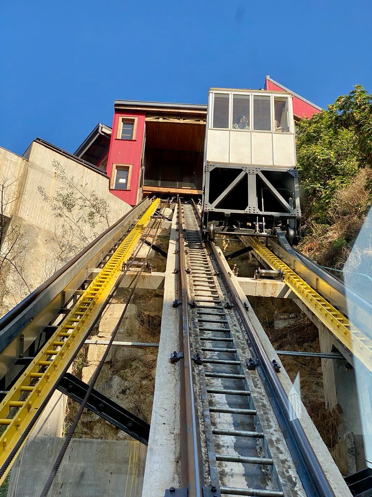 👉🏼 ¿Cómo se llama este ascensor? 👀 Una pista: Se encuentra cerca del reloj Turri 🕰️ #ApuntesyViajes 🧳🌎 #Valparaíso #ApuntesyViajesChile 🚎🇨🇱