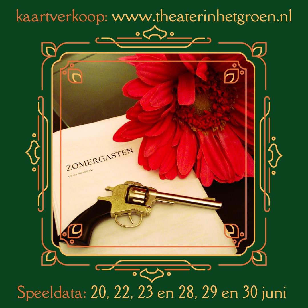 De kaartverkoop voor #Zomergasten is gestart! Vanaf vandaag kun je op de website van <a href="/t_groen/">TheaterInTGroen</a> kaarten kopen: theaterinhetgroen.nl/kaartverkoop (desktop/laptop) of m.theaterinhetgroen.nl/#!/search/type… (smartphone).

Wij spelen 🎭 do 20, za 22, zo 21, vr 28, za 29 en zo 30 juni op Landgoed #Eyckenstein.