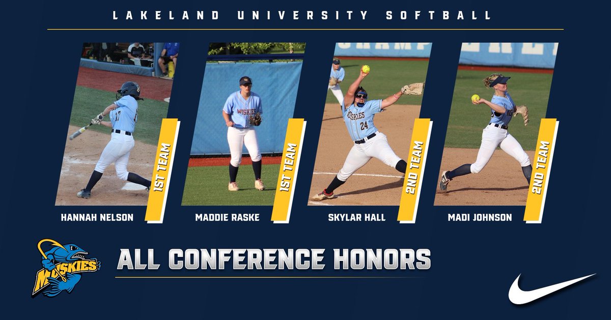 MuskiesSB's tweet photo. Congratulations to our 4 NACC All-Conference Award winners! We are so proud of you all! 

🏆 Hannah Nelson: 1st Team
🏆 Maddie Raske: 1st Team and NACC Freshman of the Year 
🏆 Skylar Hall: 2nd Team
🏆 Madi Johnson: 2nd Team https://t.co/KDnBw93qEG