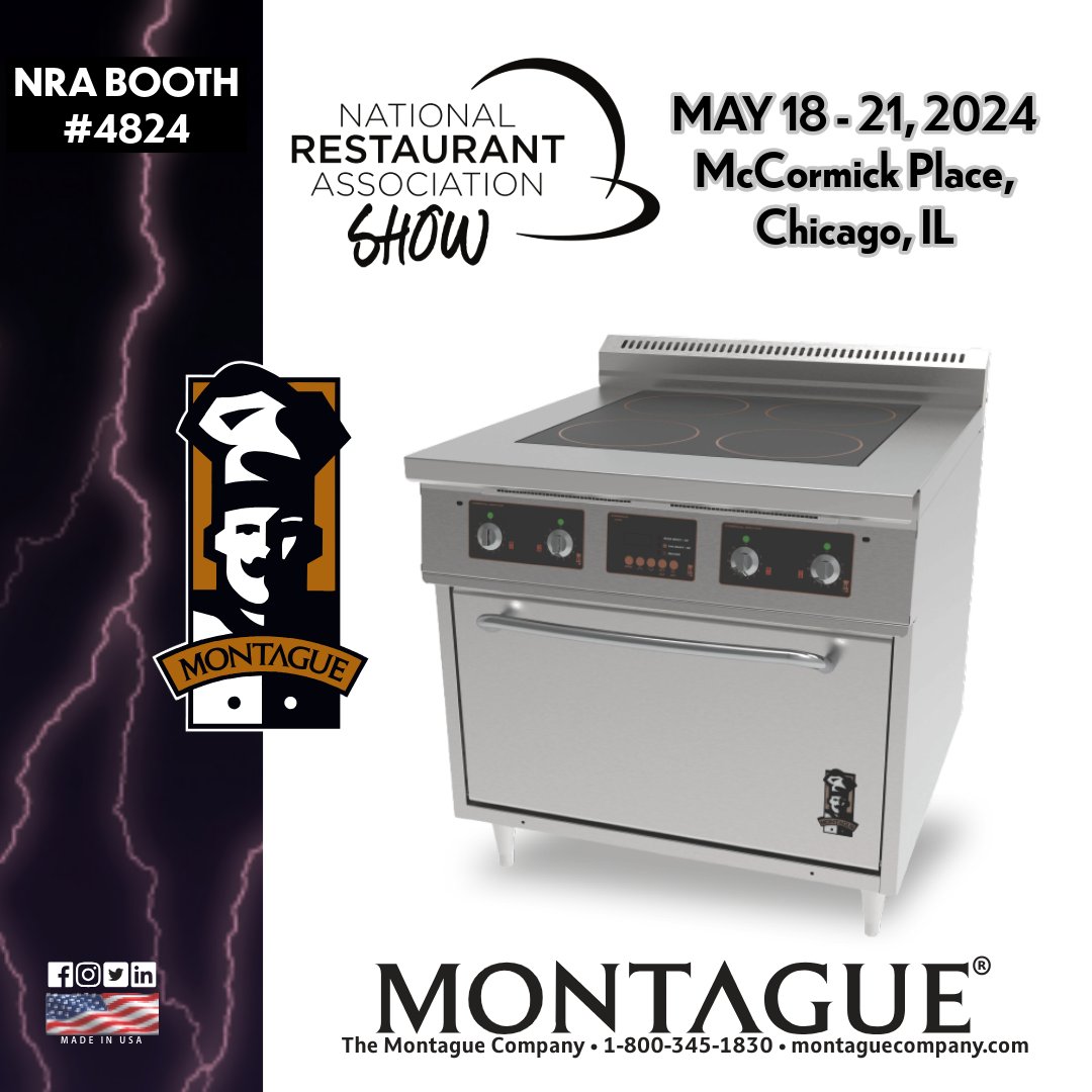 MontagueCompany's tweet image. Join us this weekend at booth #4824 in Chicago for the National Restaurant Association Show!
We can't wait to show you what's new with Montague and connect with fellow restaurant enthusiasts. Come stop by and see what we have in store!
#2024RestaurantShow #AliGroupFS