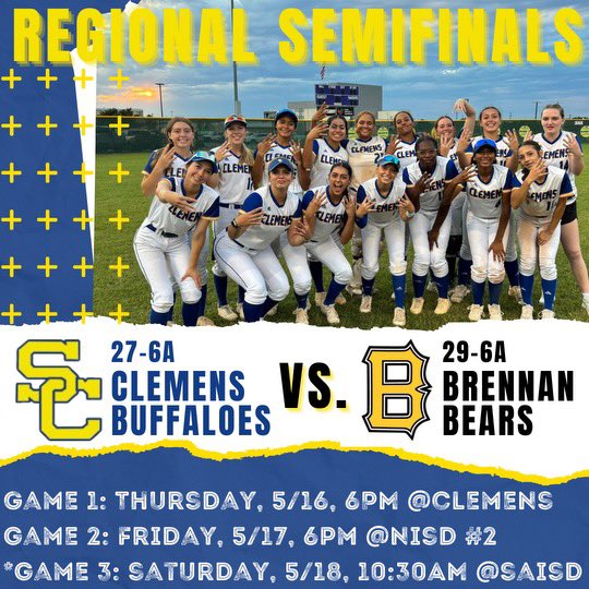 🚨Please note time change for possible Game 3 is now 10:30 AM instead of 11:00 AM on Saturday from original post. 🥎🦬💙🦬🥎💛🦬🥎 @SCUCISD @sanantoniohss @scbuffalostrong