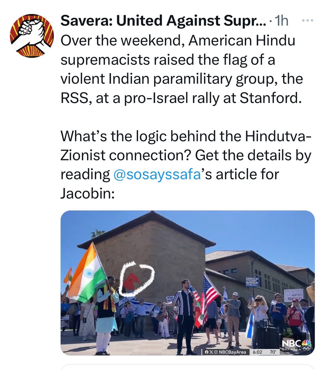 Will the self-proclaimed “progressive Hindus” tell their cohorts that a saffron flag with an 🕉️ imprint is a generic Hindu flag you can find flying over any Hindu temple? Who is the 🤡 writing tweets like this?!