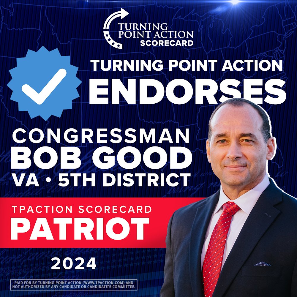 🚨 ENDORSEMENT ALERT: I’m proud to announce that @TPAction_, Turning Point PAC, and @charliekirk11 have endorsed me! Charlie Kirk and Turning Point Action have led the grassroots movement to #SaveAmerica! Thanks to their efforts, we WILL win in November!
