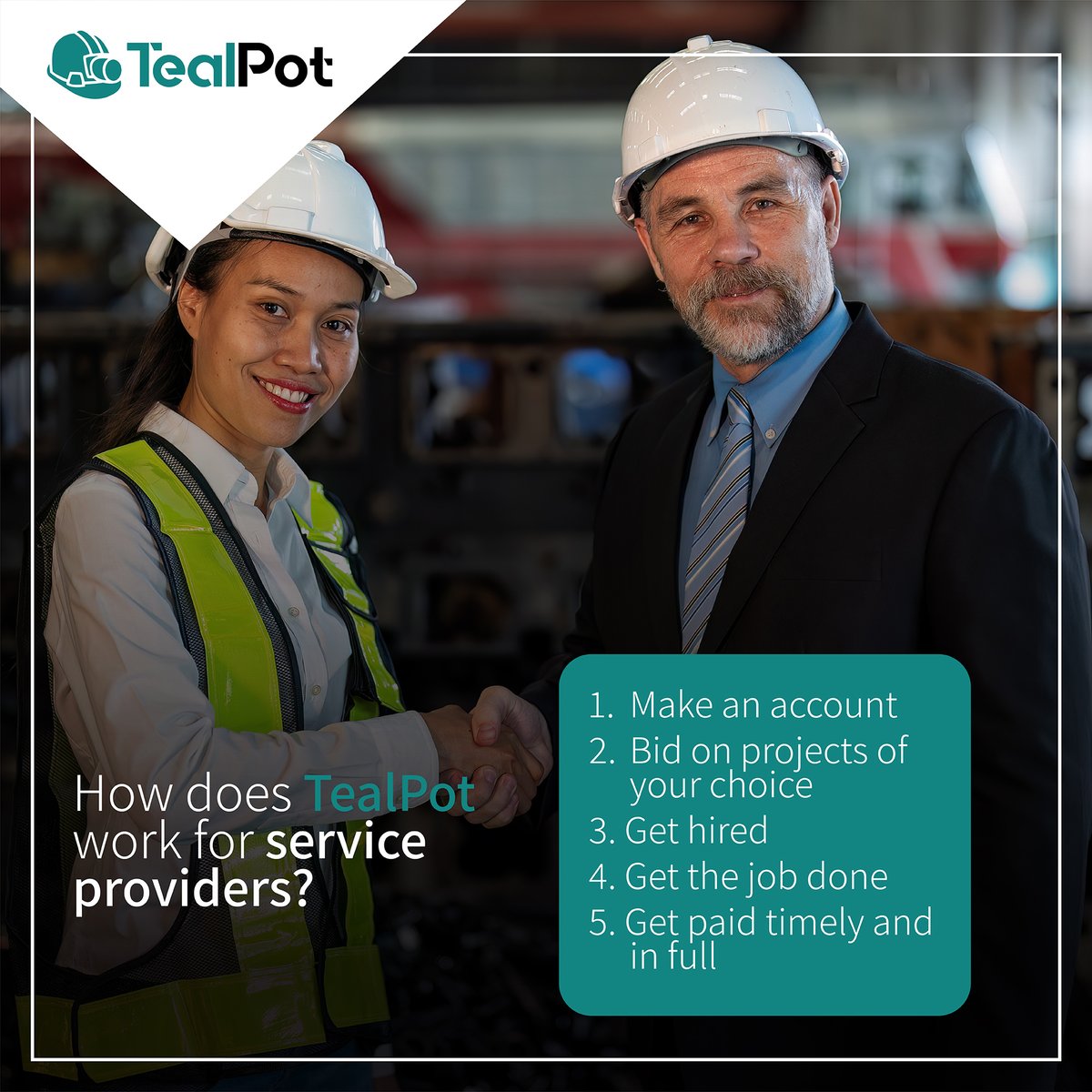 Need a skilled blue-collar professional? We've got you covered!
Connect with experienced experts quickly and easily. Your project is in good hands with TealPot.
#bluecollar #freelancing #bluecollarfreelancing #jobs #handyman #technicians #skilledjobs #skilledworkers #getready