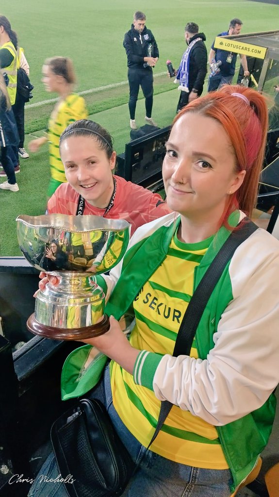 What a way to end the season. Champions again and a fitting send-off for our incredible captain 
I love my team, and I love my football family.💛💚
Let's do it all again next season 
.
#ncwfc #ncfc #otbc #champions #countycup