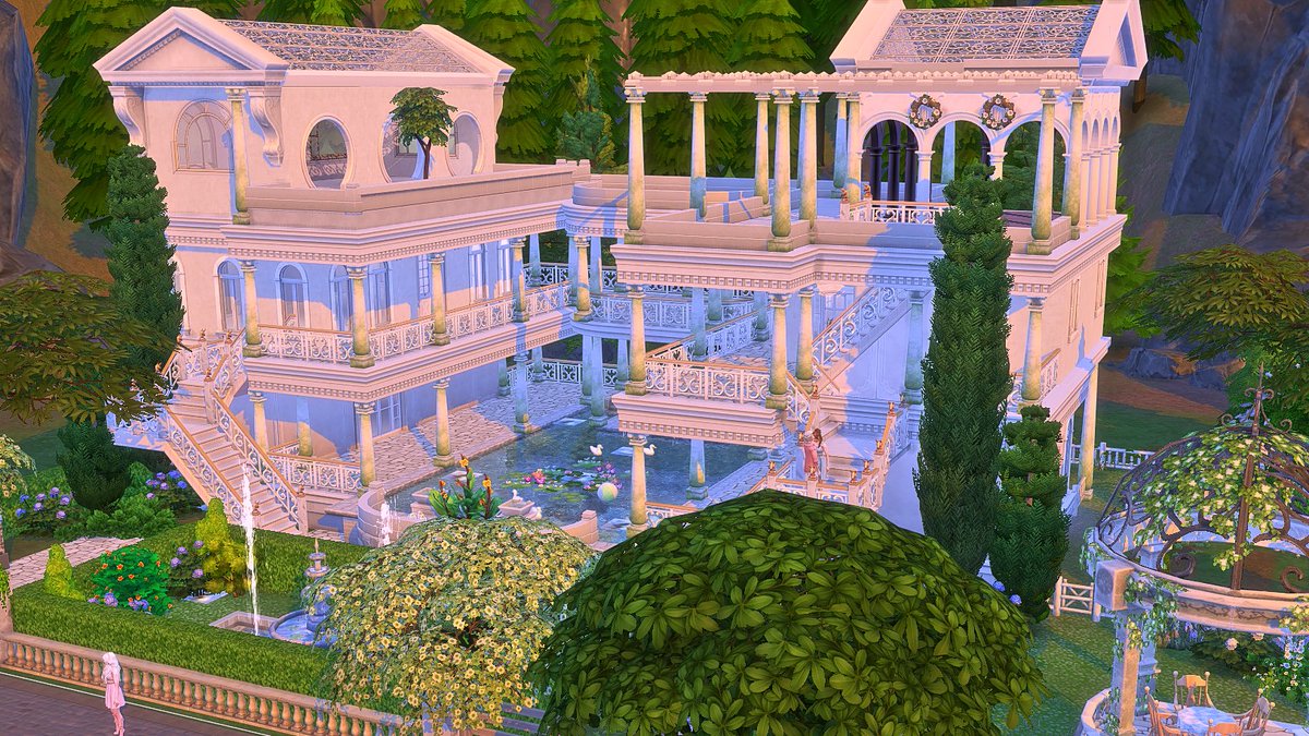 Una villa griega para mis dioses del Olimpo! 🤘⚡️#Sims4 #Sims4Cc