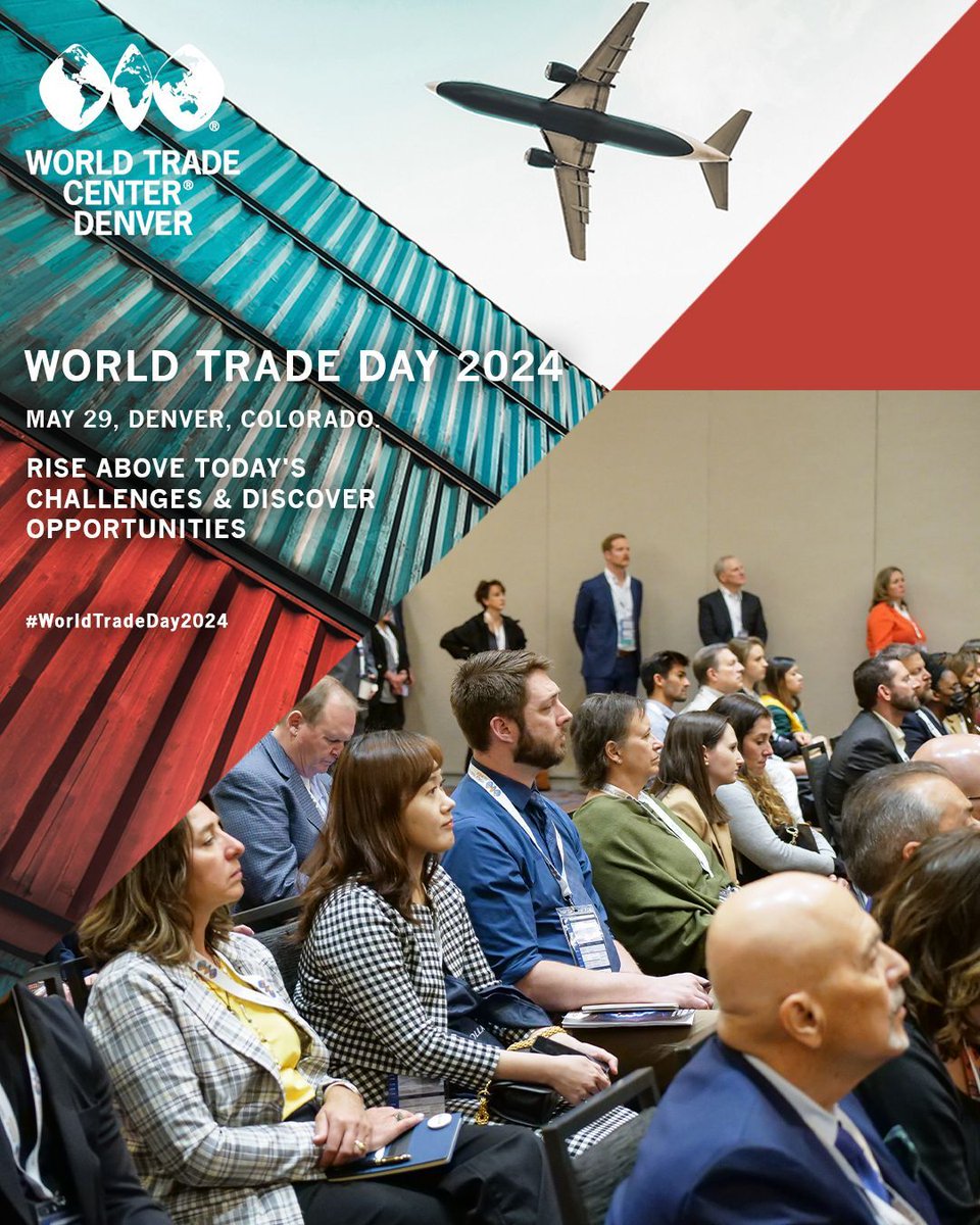 🌍 Don't miss out on #WorldTradeDay2024! Mark your calendars for a global celebration of trade, commerce and connection. Secure your spot today 🚀📈 registration deadline is May 22! buff.ly/3yaoMXS #wtcdenver #worldtradeday #wtcevents #colorado