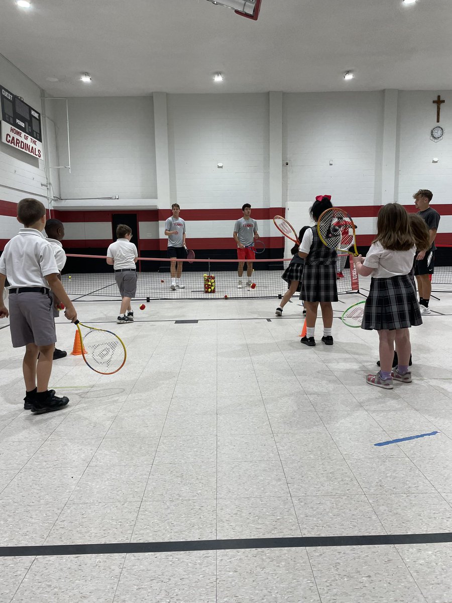 🎾 | On a rainy day, several of our teams were able to spend some time with local school children to teach them a little about character-driven competition and #NAIATennis…