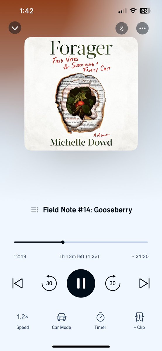 P.S. there is an audio edition read by @Michelledowd2 brilliantly. Astonishing how anyone survives religious cults like The Field. Resiliency + anti-fragility + intelligence + wisdom.