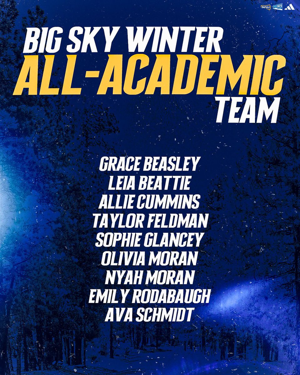 Well represented on the @BigSkyConf Winter All-Academic team! 🤓🪓

#RaiseTheFlag | #BigSkyWBB