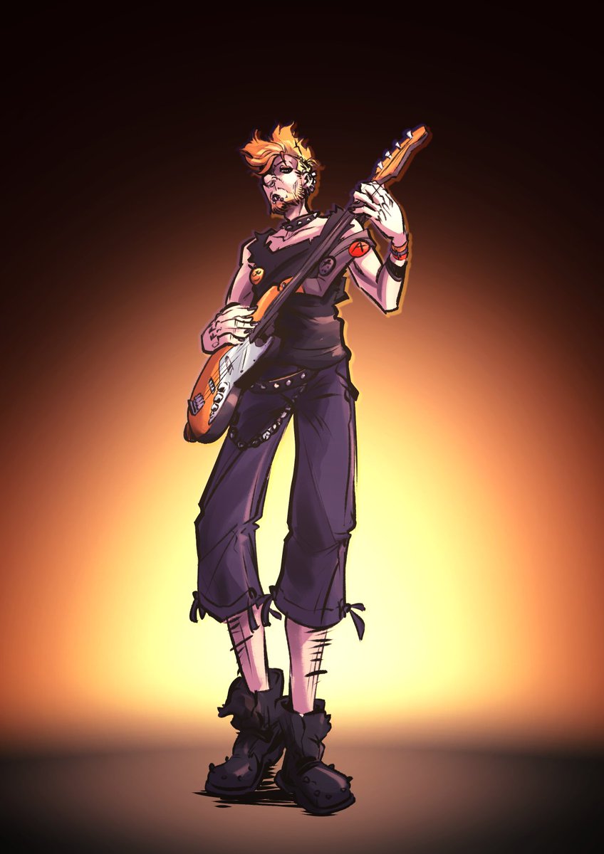 Senselessmepp's tweet photo. Drew Bale as a punk with a bass for funsies recently.
It looks like a guitar since he's so huge https://t.co/trKKdAXogR