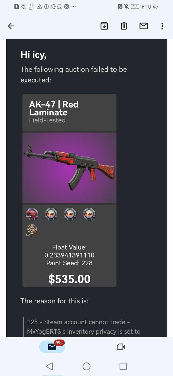 csgoicey2's tweet photo. @csfloatcom help https://t.co/KxQuNbWkcK