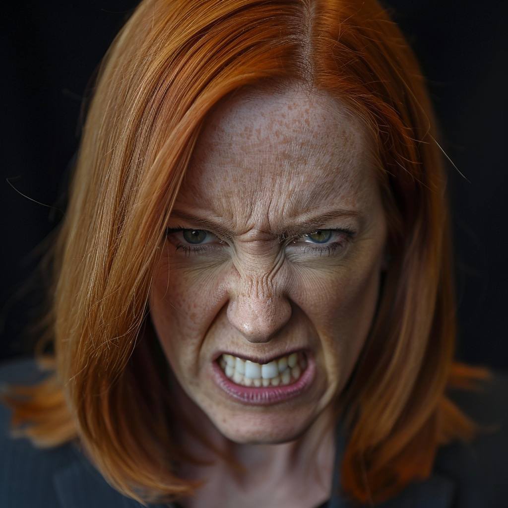 Jen Psaki when she’s forced to retract a lie trying to cover for Joe Biden disrespecting Gold Star Familes
