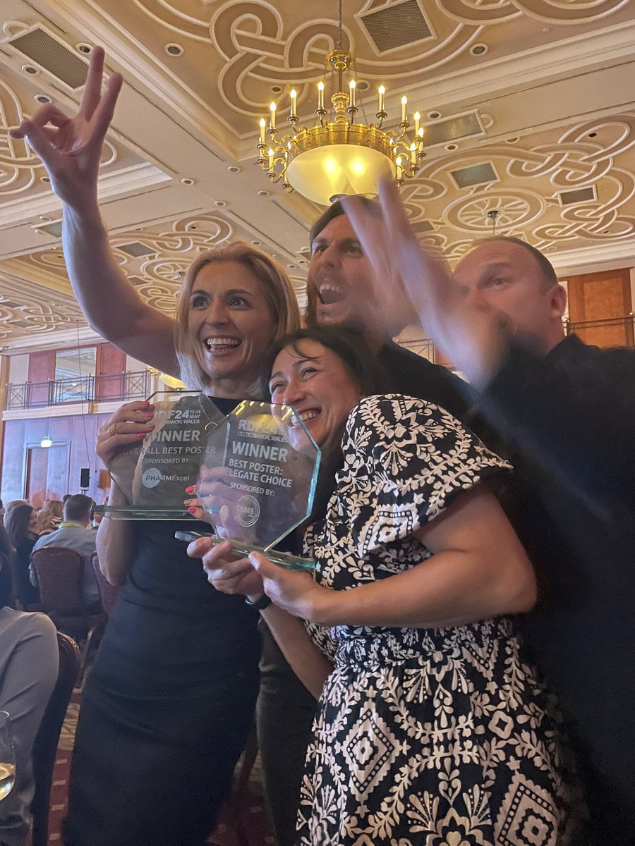 Not one bit 2 yes 2 awards today. Delegates and best overall poster awards! Get in @NIHRCRN_nwcoast  #rdf24