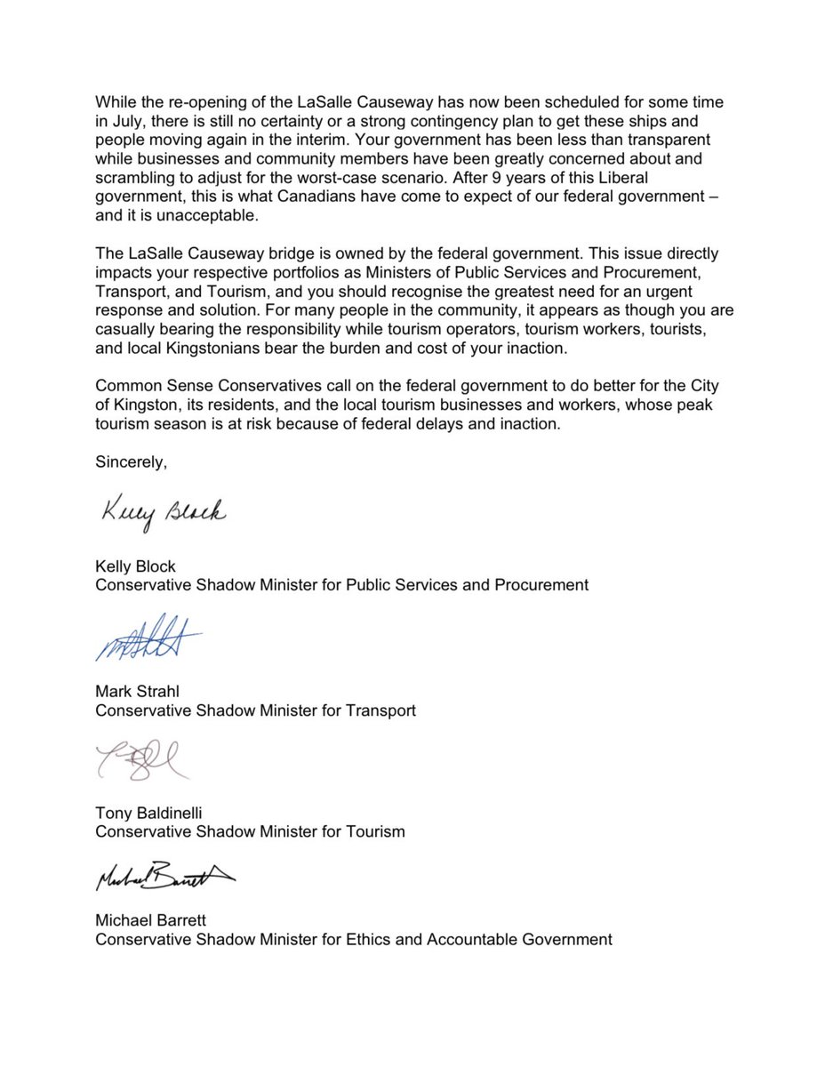 Andrew_Tourism's tweet image. Big support for @cityofkingston tourism industry from key @CPC_HQ MPs and Shadow Ministers - calling for faster action on LeSalle Causeway bridge repair, swift contingency plans to support impacted businesses/community members, &amp;amp; urgent action to save the important summer season…