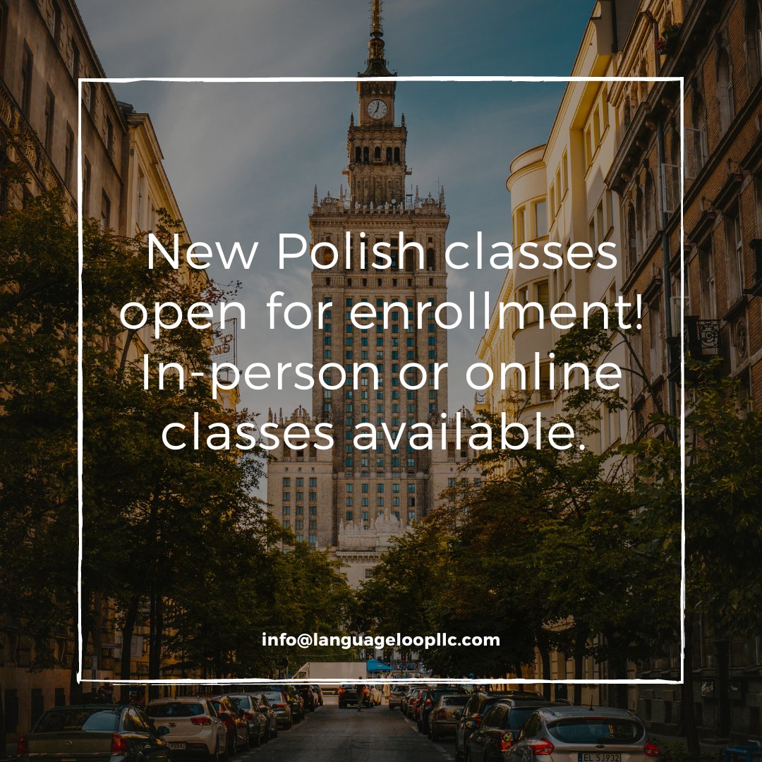 enroll in our polish language lessons! more info: languageloopllc.com/contact/ #NYC #NewYork #Chicago #Loop #Indiana #Seattle #stlouis #Ohio #Texas #michigan #languageschool #polish #poland