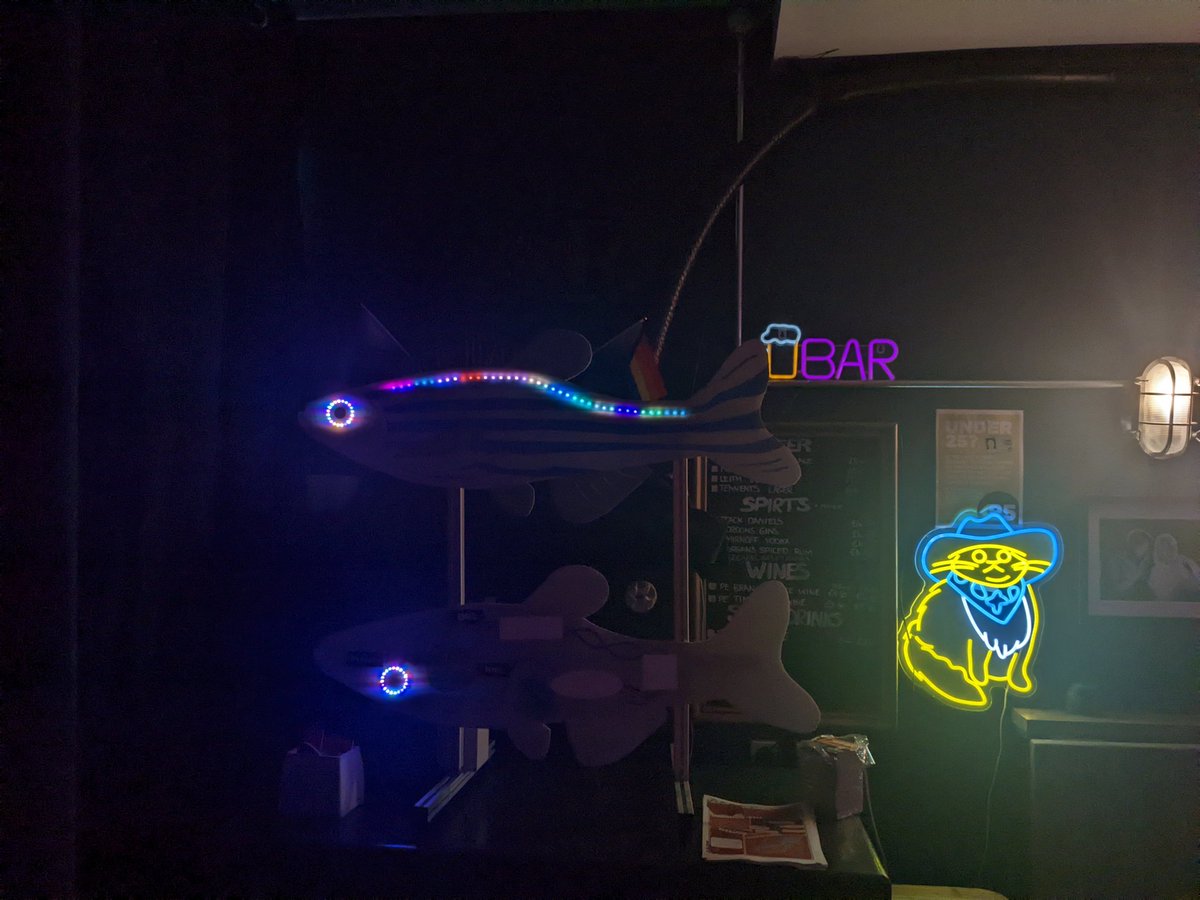 First night of <a href="/pintofscience/">Pint of Science UK</a> went down well, especially the light up zebrafish demo placed aesthetically on the bar behind the audience #pint24 <a href="/ModelZebrafish/">ZebrafishHGU</a>