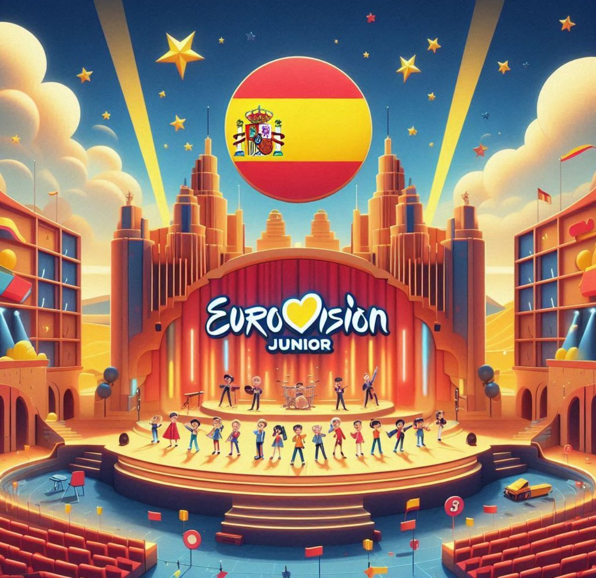 rebelcrispy's tweet photo. ¿Y a ti cómo te gustaría que fuese el escenario de #eurovisionjunior de Madrid 2024? ¿Cómo te lo imaginas? Deja tu respuesta 👇🏻 #eurovision2024 #madrid #junioreurovision @eurovision_tve @eurospaincom https://t.co/a9997RcdiB