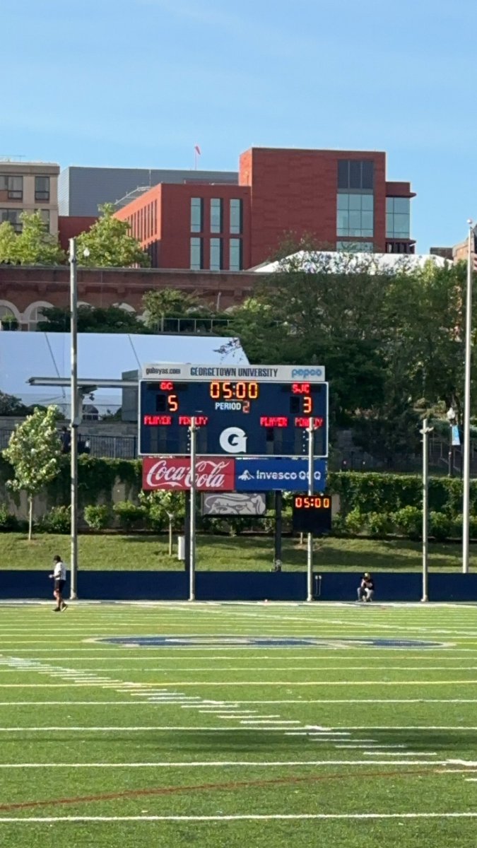 Great game here. @GCgirlslax is up at half 5-3
