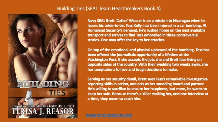 RT@teresareasor Navy SEAL Brett Weaver is sent home on emergency leave when his fiance’, Tess Kelly is targeted with a car bomb. She's covering several controversial stories and there's a killer stalking her. Can he keep her safe? #militaryromance amazon.com/Building-Milit…