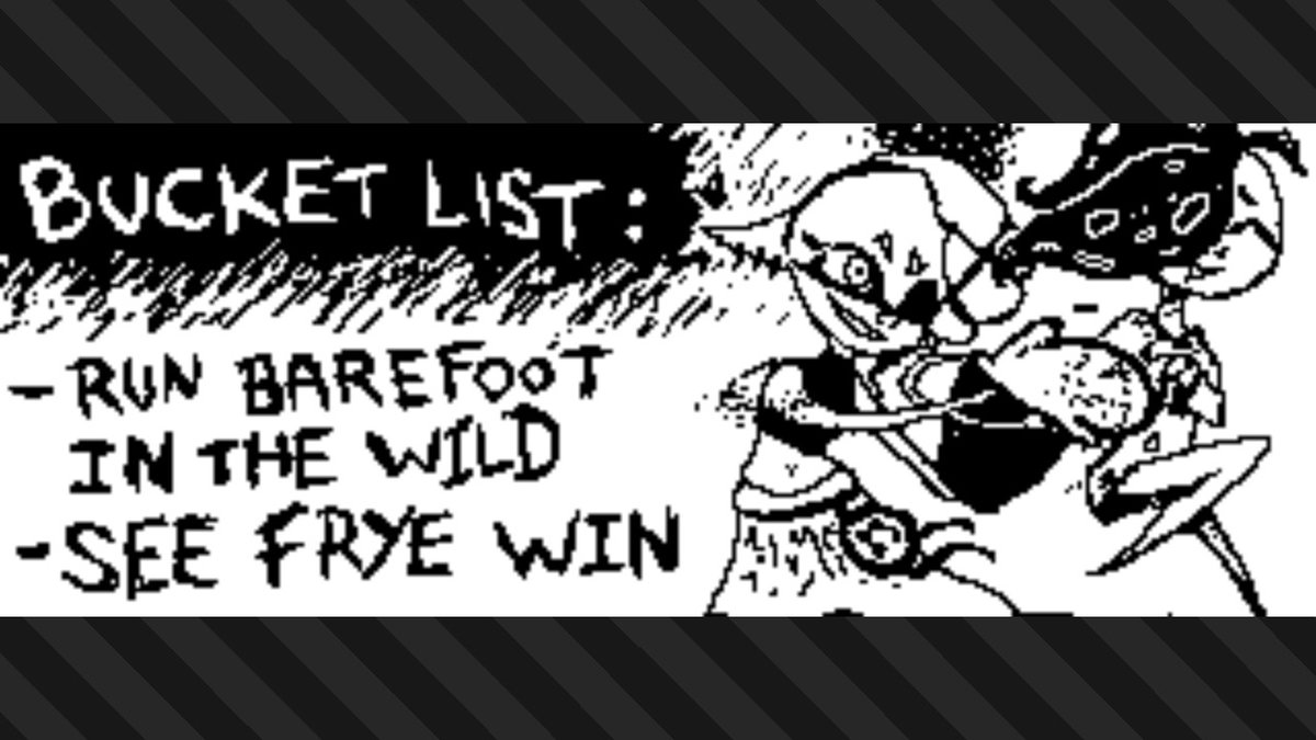 Menhera_909's tweet photo. BUCKET LIST:
- run barefoot in the wild
- see Frye win

#Splatoon3 #NintendoSwitch #Splatfest #SplatfestWorldEnd #bucketlistsplatoon #bucketlistsplatfest https://t.co/DACXBxJyEy