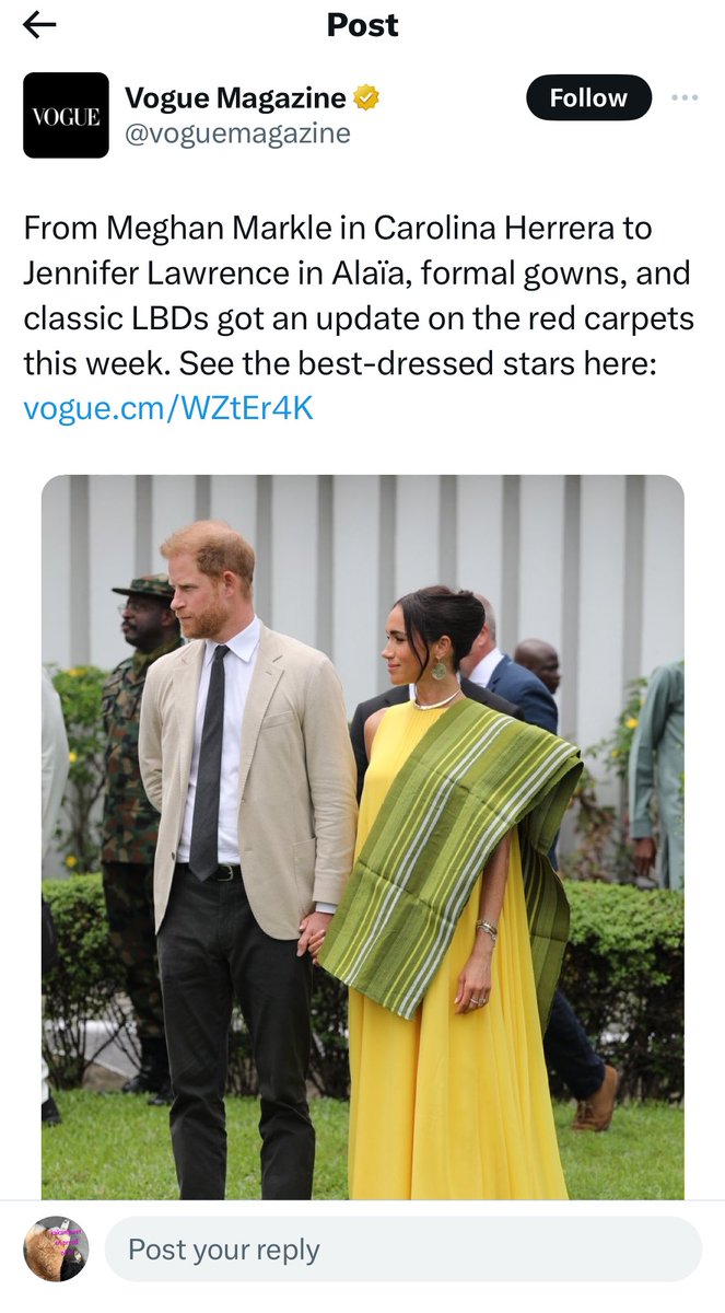 .@vogue even tweeted about that yellow dress twice, featuring it in not just one, but TWO articles, the second one about who the best-dressed stars of the week were. 

Her power @OutlanderBabe @ashramarch @MsNewBungisngis @annatalia88 @tessgarcia @tracyplantlady @Simply_Clinton