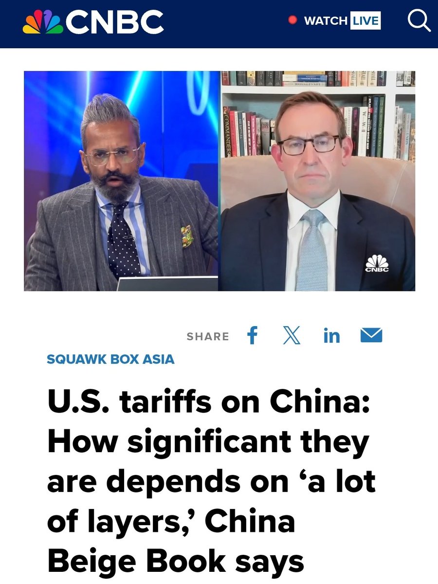CBB's Miller joins @SquawkCNBC to discuss #China's economy & the potential impact of rising #tariffs this week & beyond. @CNBC cnbc.com/video/2024/05/…