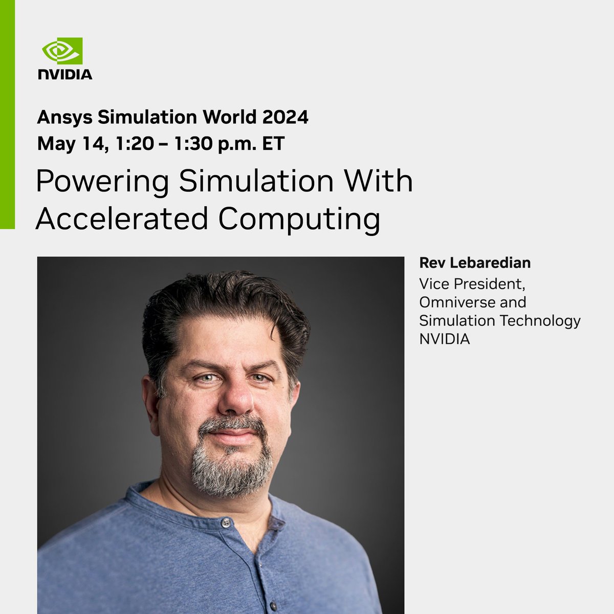 Tomorrow at #SimulationWorld, learn how accelerated computing is enabling #AI-driven physics-based simulation and how NVIDIA’s partnership with @Ansys is driving the next era of industrial simulation. 
#OpenUSD

➡️ nvda.ws/4am5Nal