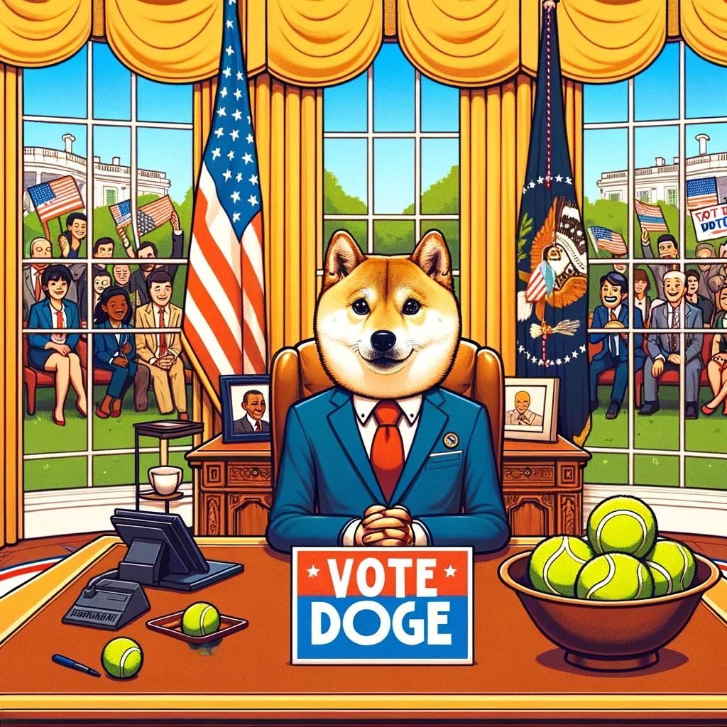 DE_daytrader's tweet photo. π³ VoteDoge's environmental plan: More trees, more pee-posts! Every park will be a paradise. #VoteDoge #GreenPaws https://t.co/ZenrwcLDVM