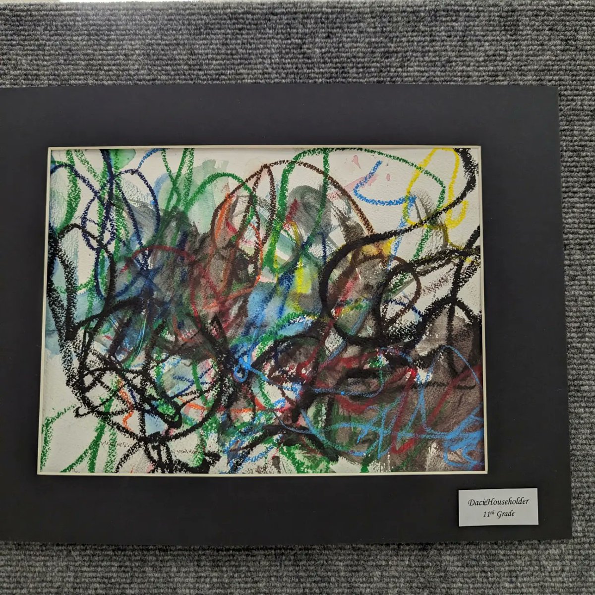 DaciesDad's tweet photo. Dacie participated in an art show at @LDBellArtDept today.  All the kids had very nice pieces. Thank you for putting this on Ms. Barnhart. https://t.co/a4pdQrngCo